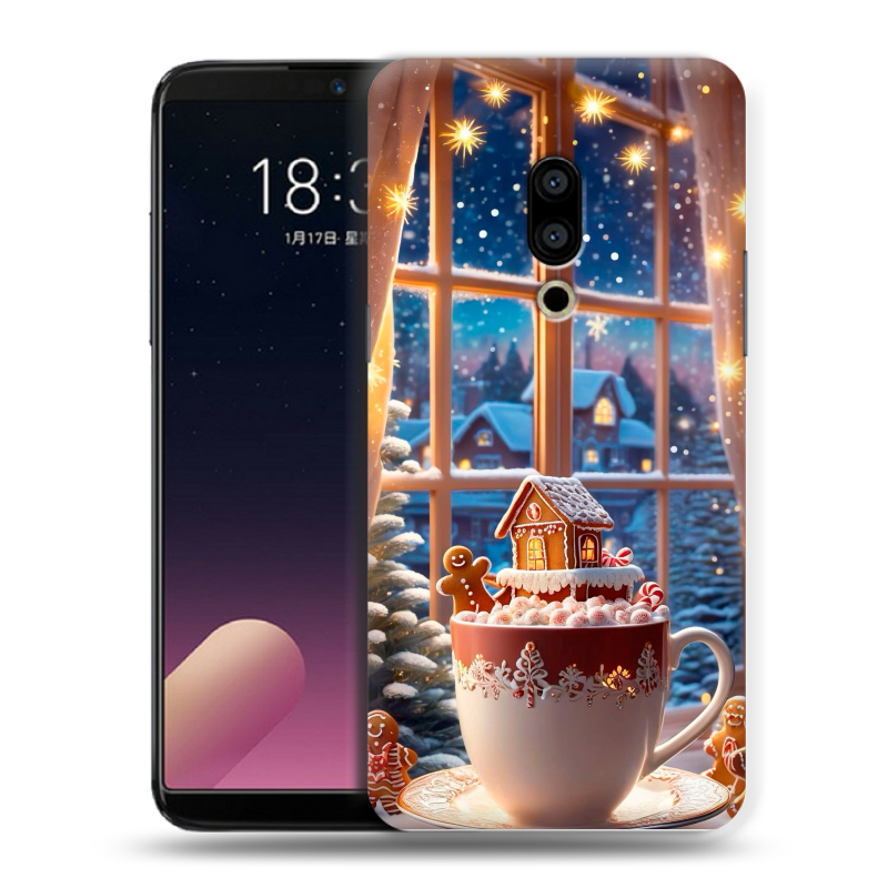 Силиконовый чехол на Meizu 15 Plus с принтом Новый год Силиконовый чехол на Meizu 15 Plus с принтом Новый год