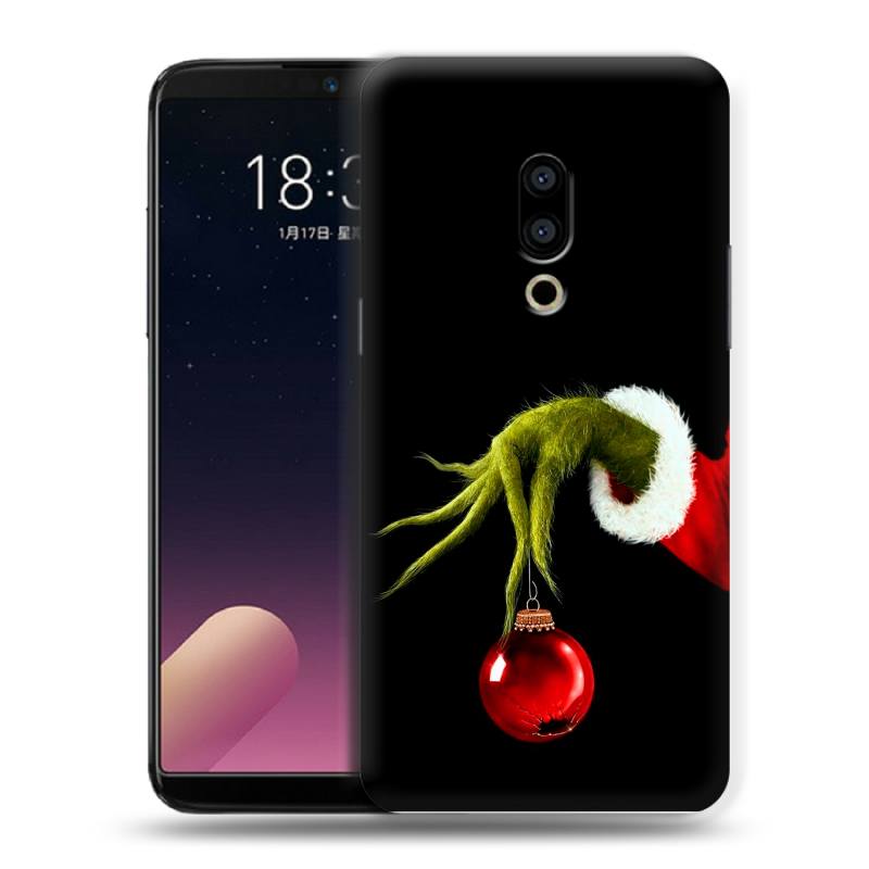 Силиконовый чехол на Meizu 15 Plus с принтом Новый год Гринч Силиконовый чехол на Meizu 15 Plus с принтом Новый год Гринч