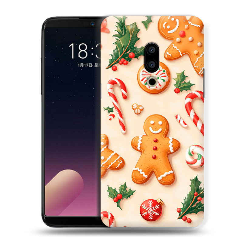 Силиконовый чехол на Meizu 15 Plus с принтом Новый год Силиконовый чехол на Meizu 15 Plus с принтом Новый год