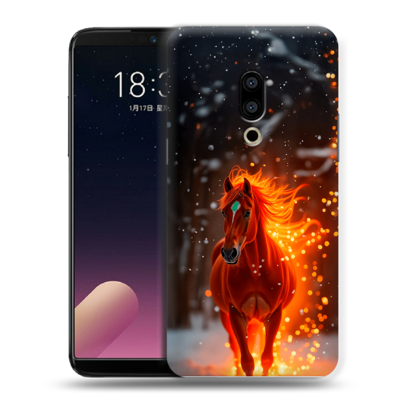 Силиконовый чехол на Meizu 15 Plus с принтом Новый год Силиконовый чехол на Meizu 15 Plus с принтом Новый год