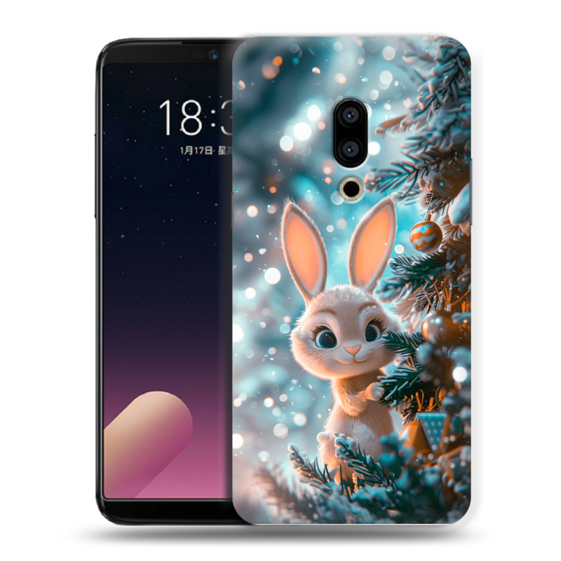 Силиконовый чехол на Meizu 15 Plus с принтом Новый год Силиконовый чехол на Meizu 15 Plus с принтом Новый год