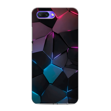 Силиконовый противоударный чехол на Huawei Honor 10 с принтом Геометрия неона Силиконовый противоударный чехол на Huawei Honor 10 с принтом Геометрия неона