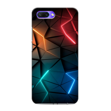 Силиконовый противоударный чехол на Huawei Honor 10 с принтом Абстракция неон Силиконовый противоударный чехол на Huawei Honor 10 с принтом Абстракция неон