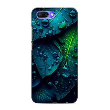 Силиконовый противоударный чехол на Huawei Honor 10 с принтом Листья Силиконовый противоударный чехол на Huawei Honor 10 с принтом Листья