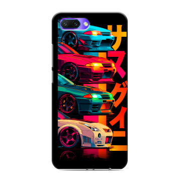 Силиконовый противоударный чехол на Huawei Honor 10 с принтом Гоночные машины Силиконовый противоударный чехол на Huawei Honor 10 с принтом Гоночные машины