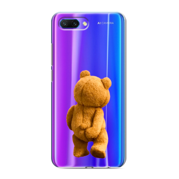 Силиконовый противоударный чехол на Huawei Honor 10 с принтом Медведь Силиконовый противоударный чехол на Huawei Honor 10 с принтом Медведь