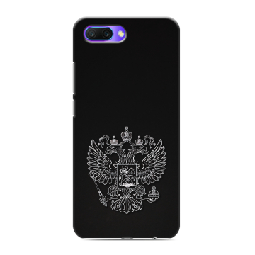 Силиконовый противоударный чехол на Huawei Honor 10 с принтом Герб России Силиконовый противоударный чехол на Huawei Honor 10 с принтом Герб России
