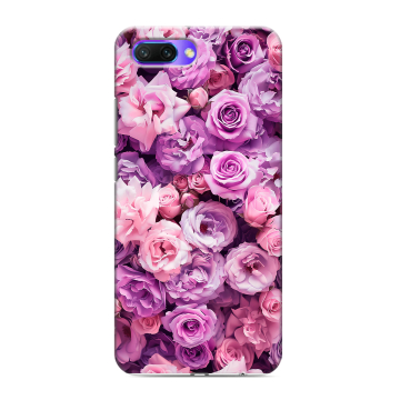 Силиконовый противоударный чехол на Huawei Honor 10 с принтом лавандовые розы