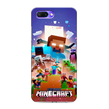 Силиконовый противоударный чехол на Huawei Honor 10 с принтом Майнкрафт Minecraft Силиконовый противоударный чехол на Huawei Honor 10 с принтом Майнкрафт Minecraft