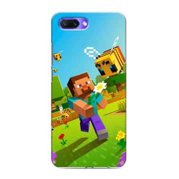 Силиконовый противоударный чехол на Huawei Honor 10 с принтом Майнкрафт Minecraft Силиконовый противоударный чехол на Huawei Honor 10 с принтом Майнкрафт Minecraft