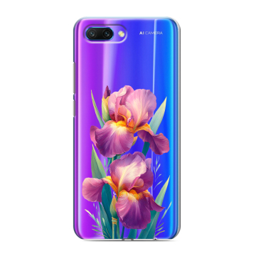 Силиконовый противоударный чехол на Huawei Honor 10 с принтом Цветы орхидеи