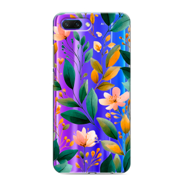 Силиконовый противоударный чехол на Huawei Honor 10 с принтом Цветы паттерн