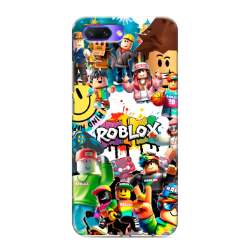 Силиконовый противоударный чехол на Huawei Honor 10 с принтом Roblox Роблокс Силиконовый противоударный чехол на Huawei Honor 10 с принтом Roblox Роблокс