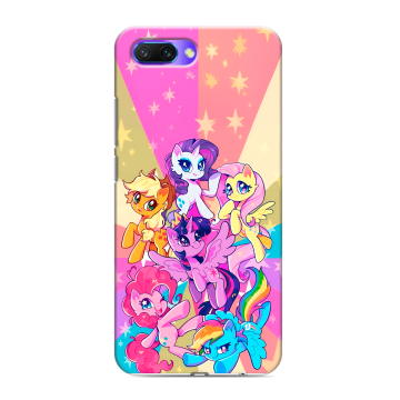Силиконовый противоударный чехол на Huawei Honor 10 с принтом My little pony Дружба чудо Силиконовый противоударный чехол на Huawei Honor 10 с принтом My little pony Дружба чудо