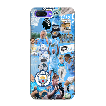 Силиконовый противоударный чехол на Huawei Honor 10 с принтом Man City Манчестер Сити