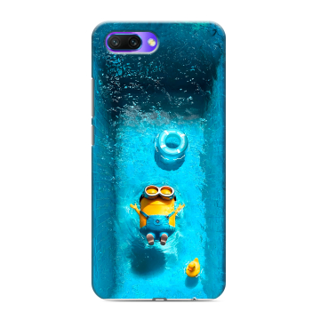 Силиконовый противоударный чехол на Huawei Honor 10 с принтом Миньоны Силиконовый противоударный чехол на Huawei Honor 10 с принтом Миньоны