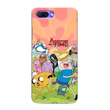 Силиконовый противоударный чехол на Huawei Honor 10 с принтом Adventure time Время приключений