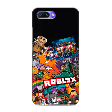 Силиконовый противоударный чехол на Huawei Honor 10 с принтом Roblox Роблокс Силиконовый противоударный чехол на Huawei Honor 10 с принтом Roblox Роблокс
