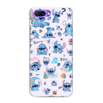 Силиконовый противоударный чехол на Huawei Honor 10 с принтом Лило и Стич Силиконовый противоударный чехол на Huawei Honor 10 с принтом Лило и Стич