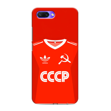 Силиконовый противоударный чехол на Huawei Honor 10 с принтом Флаг Герб СССР