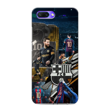 Силиконовый противоударный чехол на Huawei Honor 10 с принтом Messi Barcelona Силиконовый противоударный чехол на Huawei Honor 10 с принтом Messi Barcelona