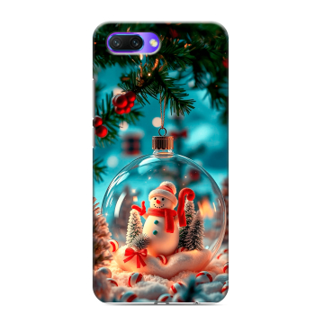 Силиконовый противоударный чехол на Huawei Honor 10 с принтом Новый год