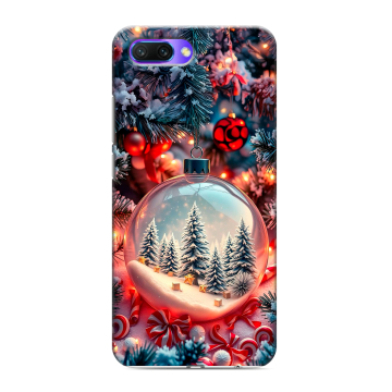 Силиконовый противоударный чехол на Huawei Honor 10 с принтом Новый год