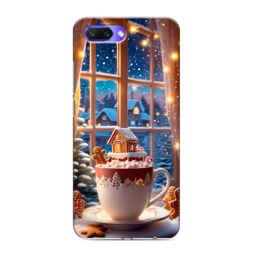 Силиконовый противоударный чехол на Huawei Honor 10 с принтом Новый год