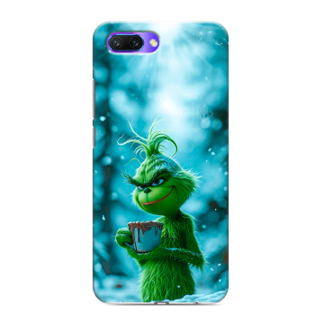 Силиконовый противоударный чехол на Huawei Honor 10 с принтом Новый год гринч