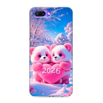 Силиконовый противоударный чехол на Huawei Honor 10 с принтом Новый год