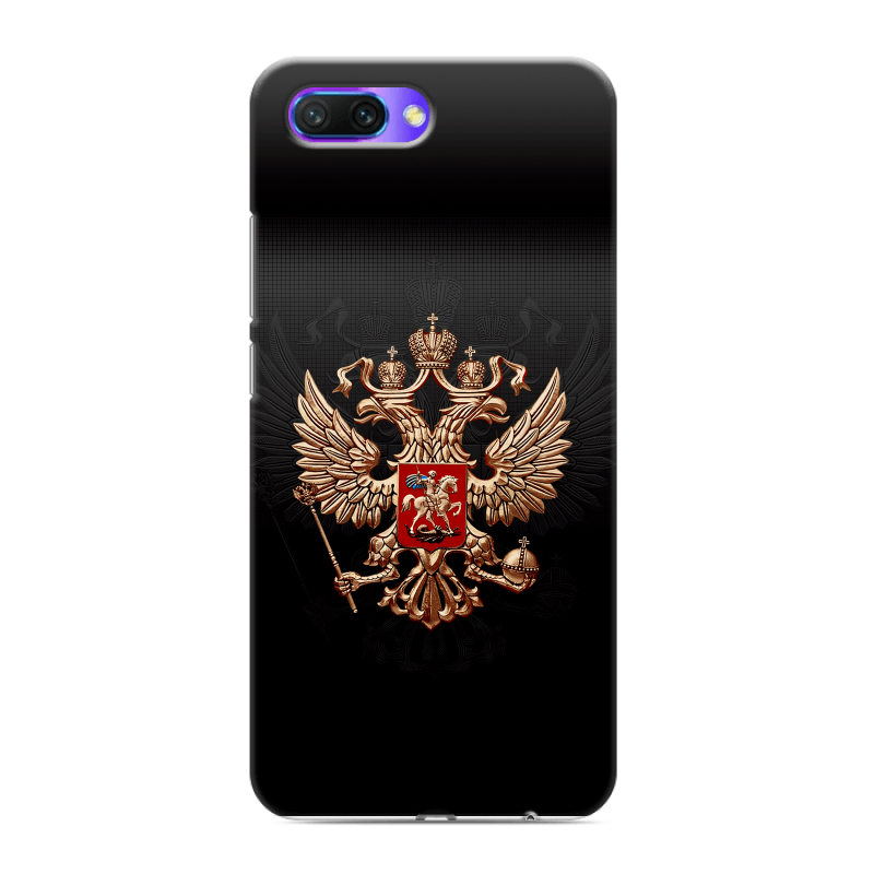 Силиконовый противоударный чехол на Huawei Honor 10 с принтом Герб России Силиконовый противоударный чехол на Huawei Honor 10 с принтом Герб России