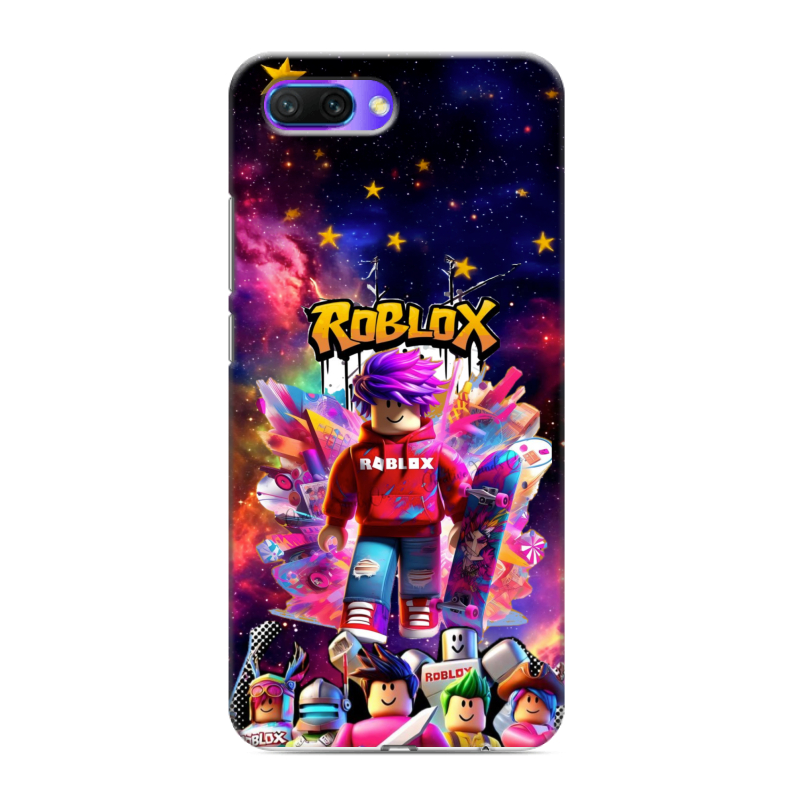 Силиконовый противоударный чехол на Huawei Honor 10 с принтом Roblox Роблокс Силиконовый противоударный чехол на Huawei Honor 10 с принтом Roblox Роблокс