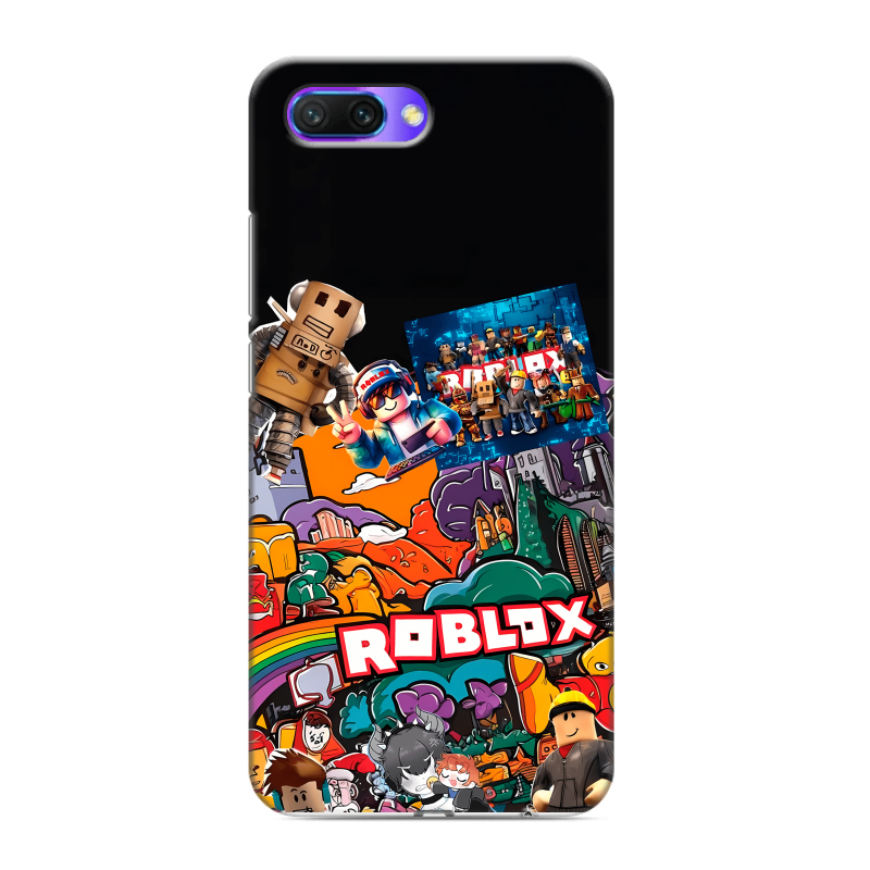 Силиконовый противоударный чехол на Huawei Honor 10 с принтом Roblox Роблокс Силиконовый противоударный чехол на Huawei Honor 10 с принтом Roblox Роблокс