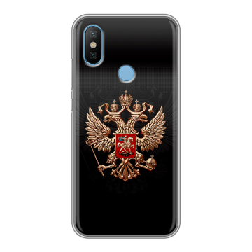 Силиконовый чехол на Xiaomi Mi6X с принтом Герб России