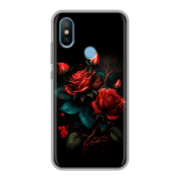 Силиконовый чехол на Xiaomi Mi6X с принтом Розы красные