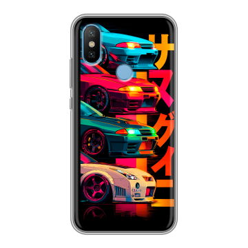 Силиконовый чехол на Xiaomi Mi6X с принтом Гоночные машины Силиконовый чехол на Xiaomi Mi6X с принтом Гоночные машины