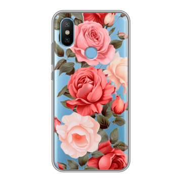 Силиконовый чехол на Xiaomi Mi6X с принтом Розы Силиконовый чехол на Xiaomi Mi6X с принтом Розы