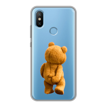 Силиконовый чехол на Xiaomi Mi6X с принтом Медведь Силиконовый чехол на Xiaomi Mi6X с принтом Медведь