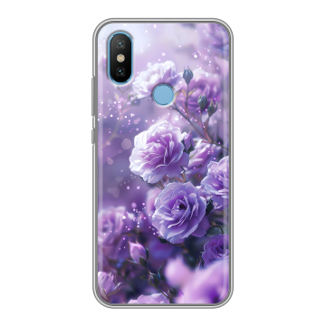 Силиконовый чехол на Xiaomi Mi6X с принтом Розы цветы Силиконовый чехол на Xiaomi Mi6X с принтом Розы цветы