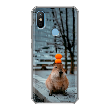 Силиконовый чехол на Xiaomi Mi6X с принтом капибара Силиконовый чехол на Xiaomi Mi6X с принтом капибара