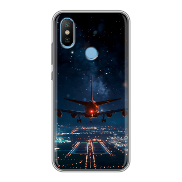 Силиконовый чехол на Xiaomi Mi6X с принтом самолет Силиконовый чехол на Xiaomi Mi6X с принтом самолет