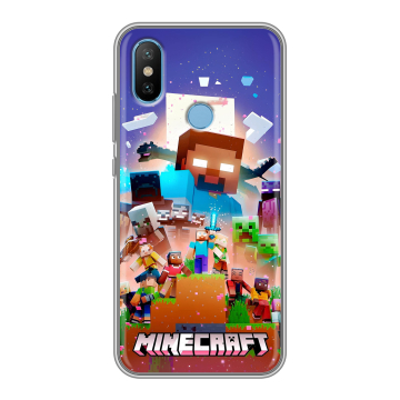 Силиконовый чехол на Xiaomi Mi6X с принтом Майнкрафт Minecraft Силиконовый чехол на Xiaomi Mi6X с принтом Майнкрафт Minecraft
