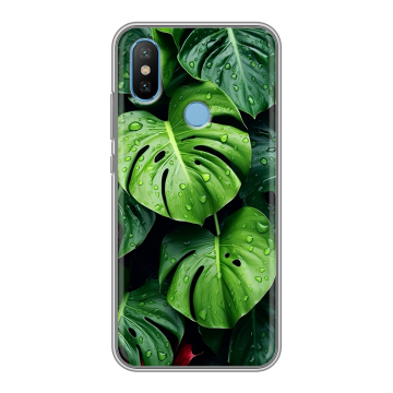 Силиконовый чехол на Xiaomi Mi6X с принтом Листья Силиконовый чехол на Xiaomi Mi6X с принтом Листья