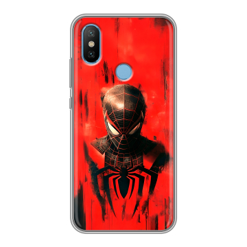Силиконовый чехол на Xiaomi Mi6X с принтом человек паук spiderman Силиконовый чехол на Xiaomi Mi6X с принтом человек паук spiderman