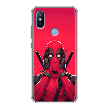 Силиконовый чехол на Xiaomi Mi6X с принтом Дедпул Deadpool Силиконовый чехол на Xiaomi Mi6X с принтом Дедпул Deadpool