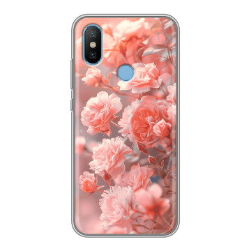 Силиконовый чехол на Xiaomi Mi6X с принтом Розы цветы Силиконовый чехол на Xiaomi Mi6X с принтом Розы цветы