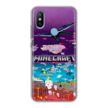 Силиконовый чехол на Xiaomi Mi6X с принтом Майнкрафт Minecraft Силиконовый чехол на Xiaomi Mi6X с принтом Майнкрафт Minecraft