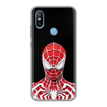 Силиконовый чехол на Xiaomi Mi6X с принтом человек паук spiderman Силиконовый чехол на Xiaomi Mi6X с принтом человек паук spiderman