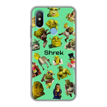 Силиконовый чехол на Xiaomi Mi6X с принтом Шрек Shrek Силиконовый чехол на Xiaomi Mi6X с принтом Шрек Shrek