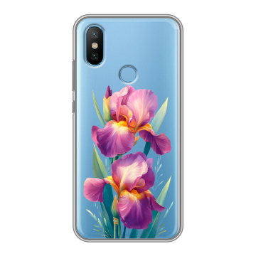 Силиконовый чехол на Xiaomi Mi6X с принтом Цветы орхидеи Силиконовый чехол на Xiaomi Mi6X с принтом Цветы орхидеи
